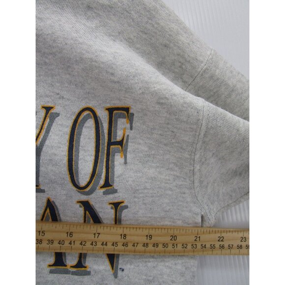VINTAGE University of Michigan Wolverines Sweatshirt Medium TNT 90s * - Picture 7 of 14